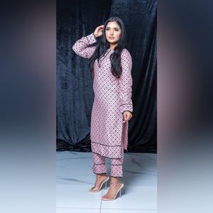 Pakistani 2pc Block Print Shalwar Kameez
